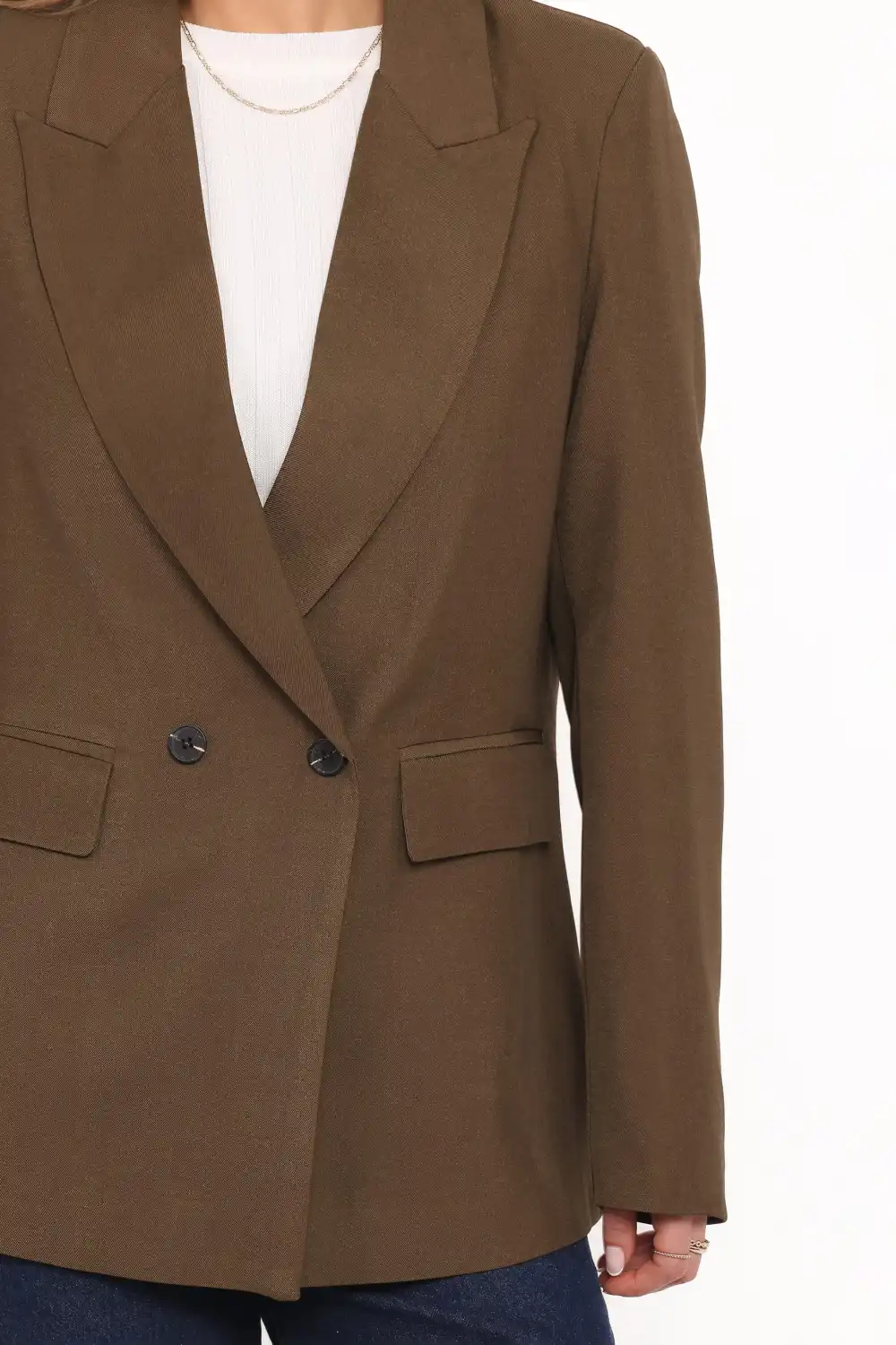 Sleek Notched Collar Blazer