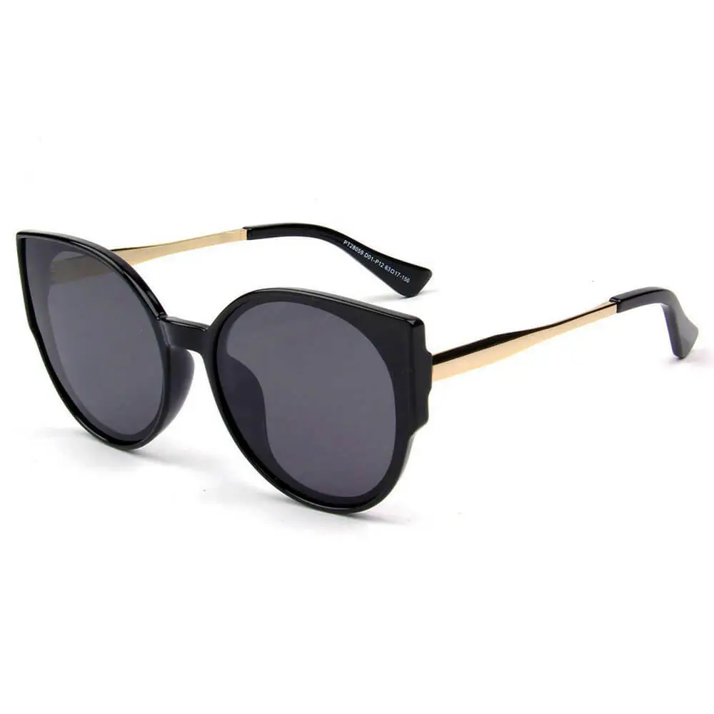Round Cat-Eye Polarized Modern Profile Sunglasses