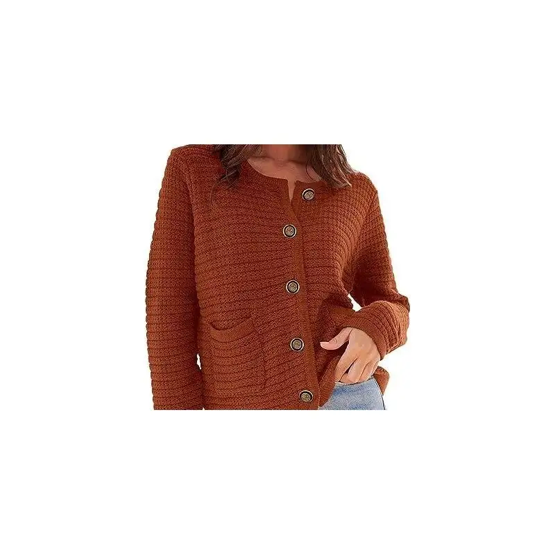 Women's Knit Round-Neck Cardigan