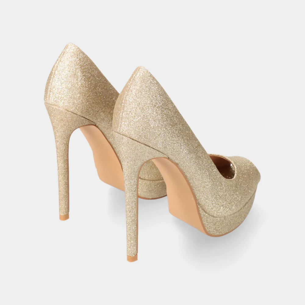 Refined Glitter Finish Pumps