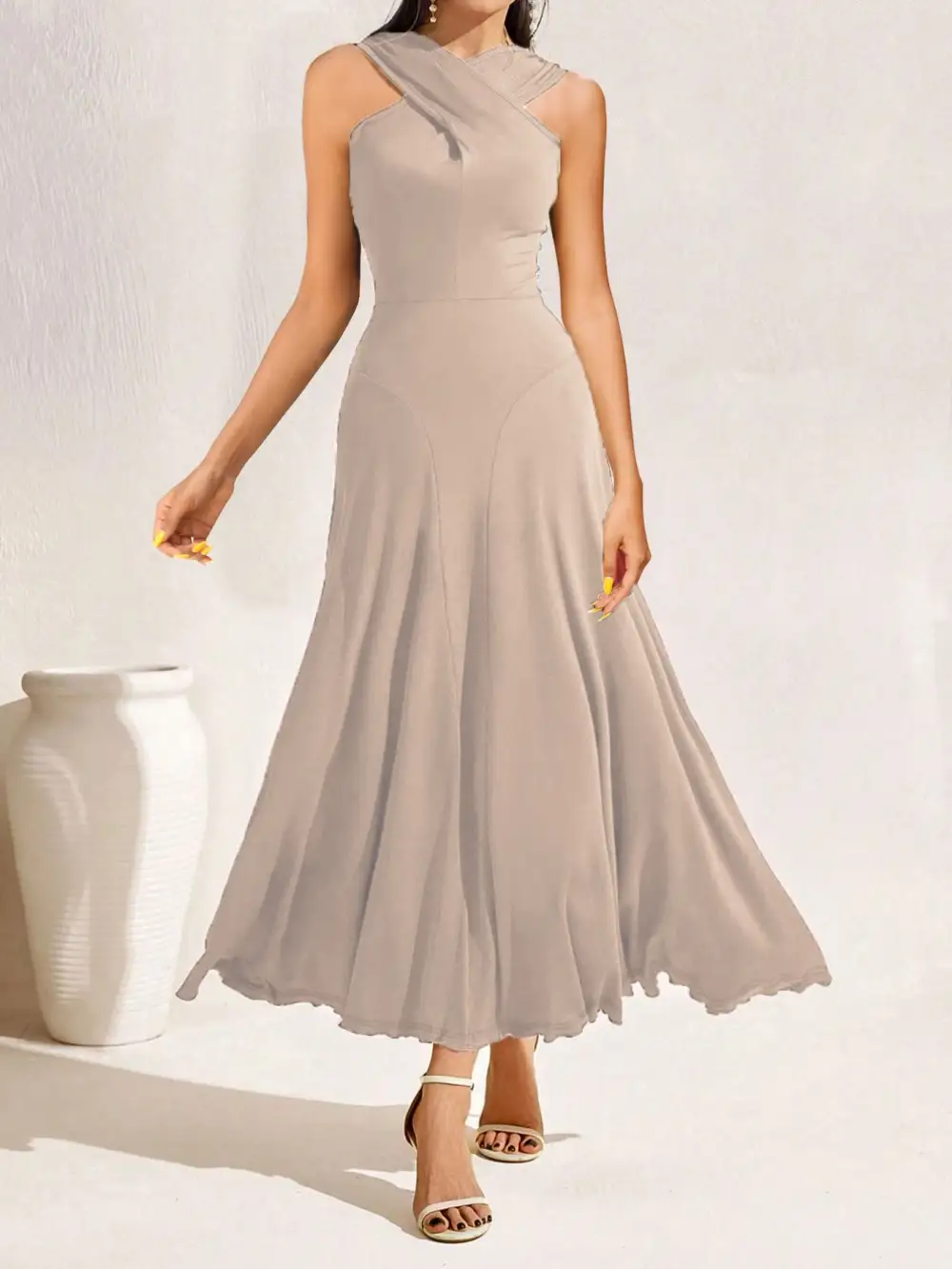 Crisscross Midi Dress
