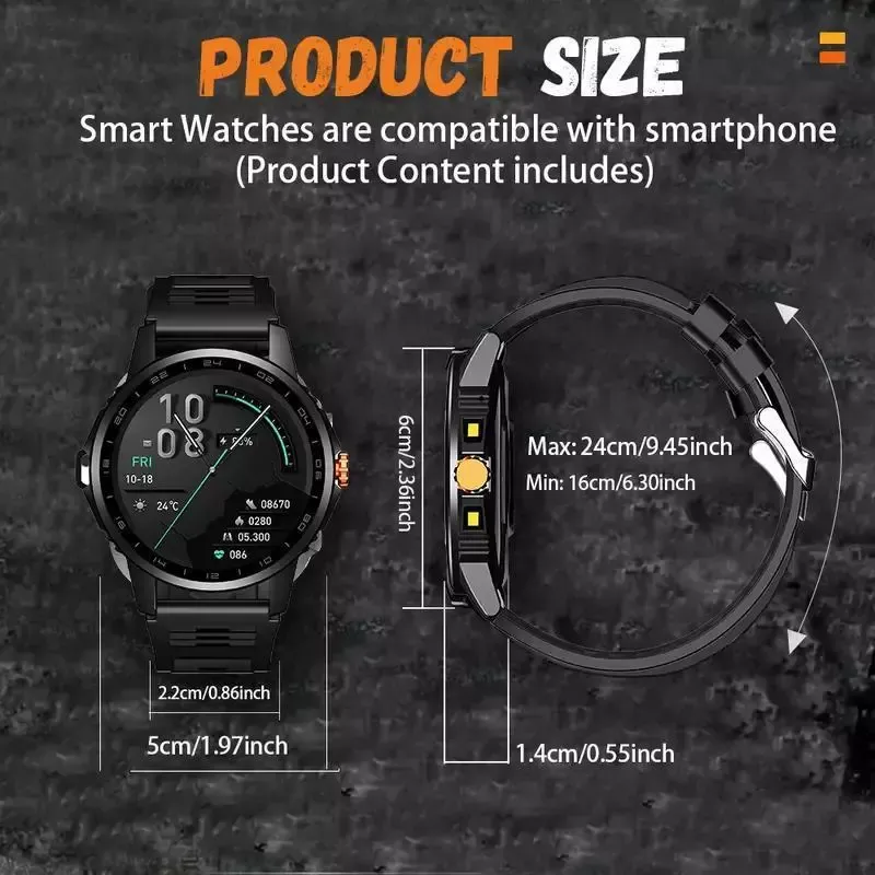 Men  Full Metal Bluetooth Call Smart Watch Waterproof Fitness Tracker