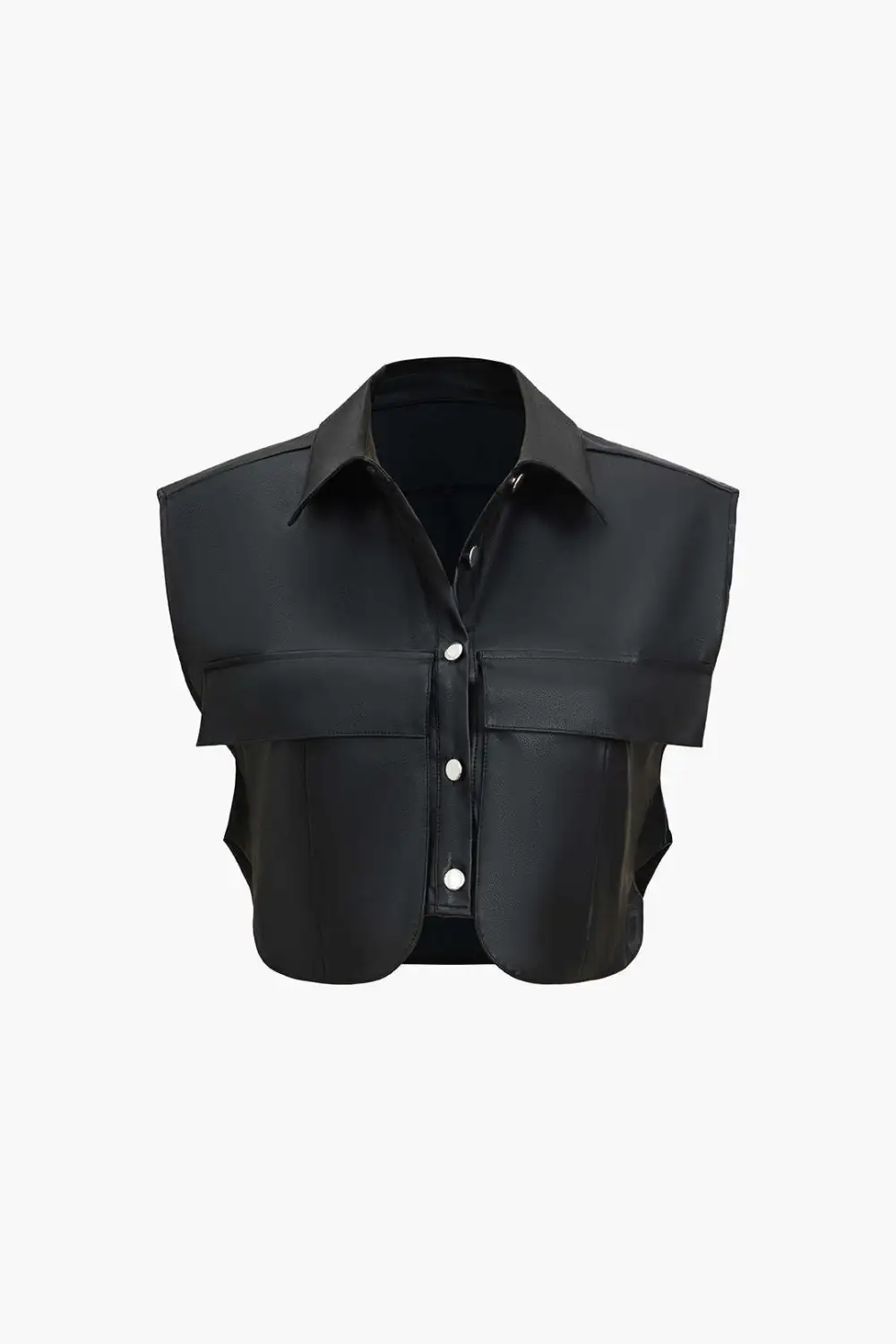 Faux Leather Sleeveless Top