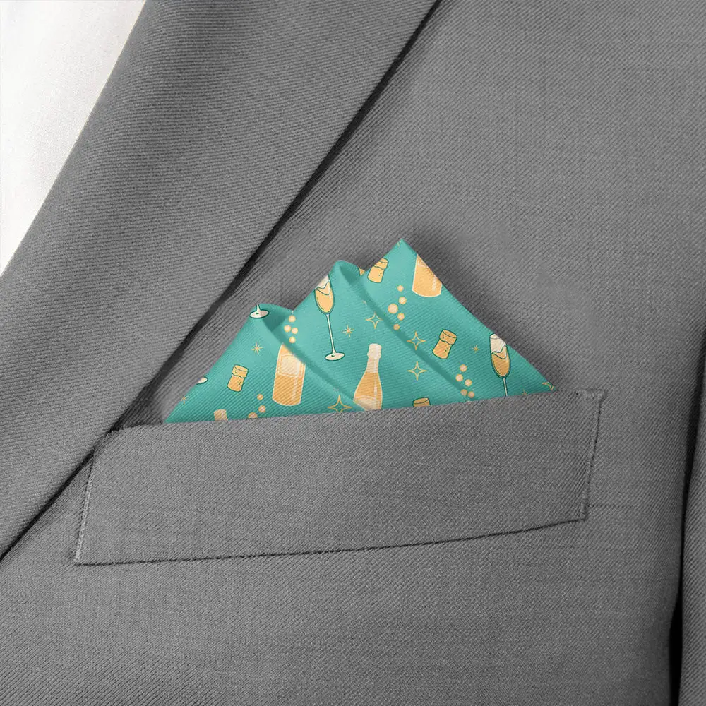 Refined Understated Novelty Food And Drink Motif Pocket Square