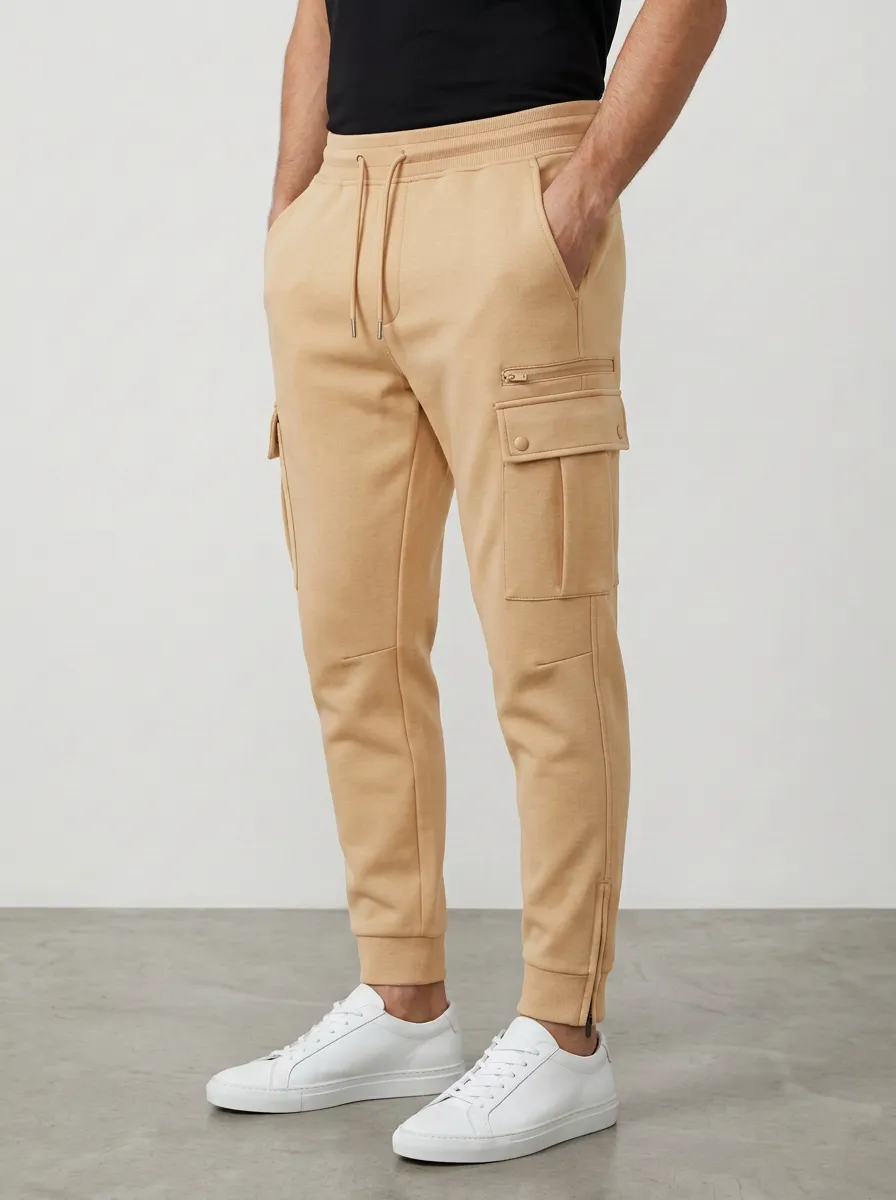Refined Graphic Print Edit Men's Cargo Jogger Pants
