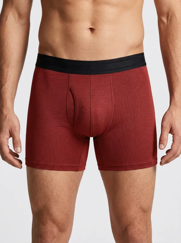 Men's Charcoal Grey Structured Pouch Boxer Briefs