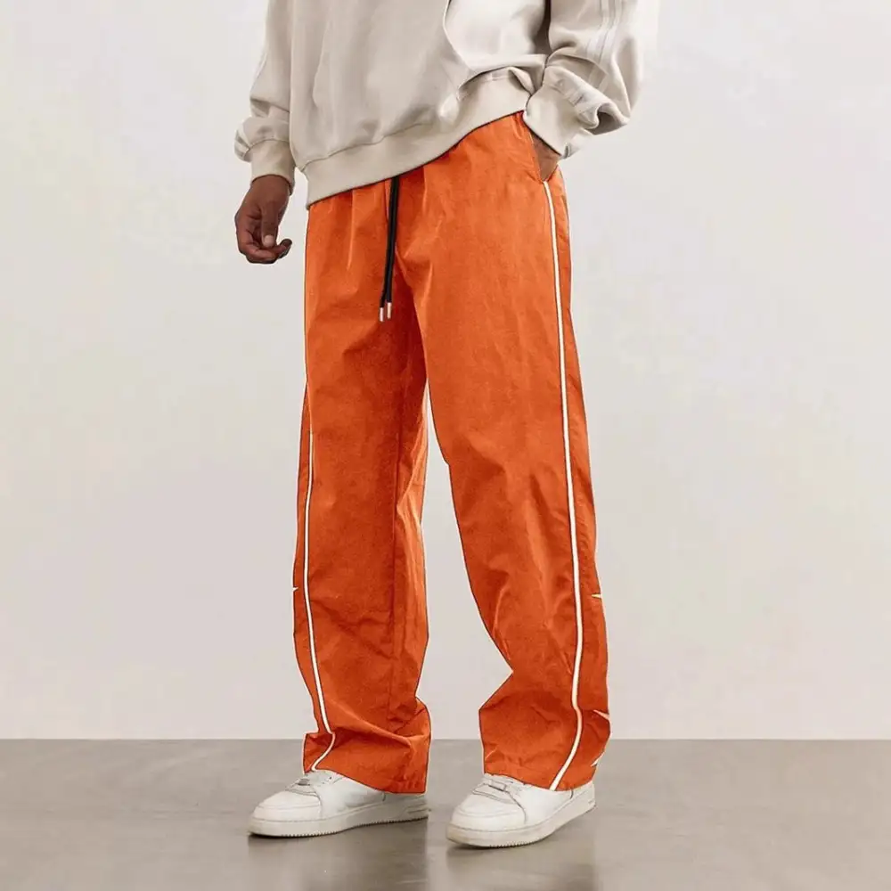 Retro Star Contrast Stripe Casual Pants