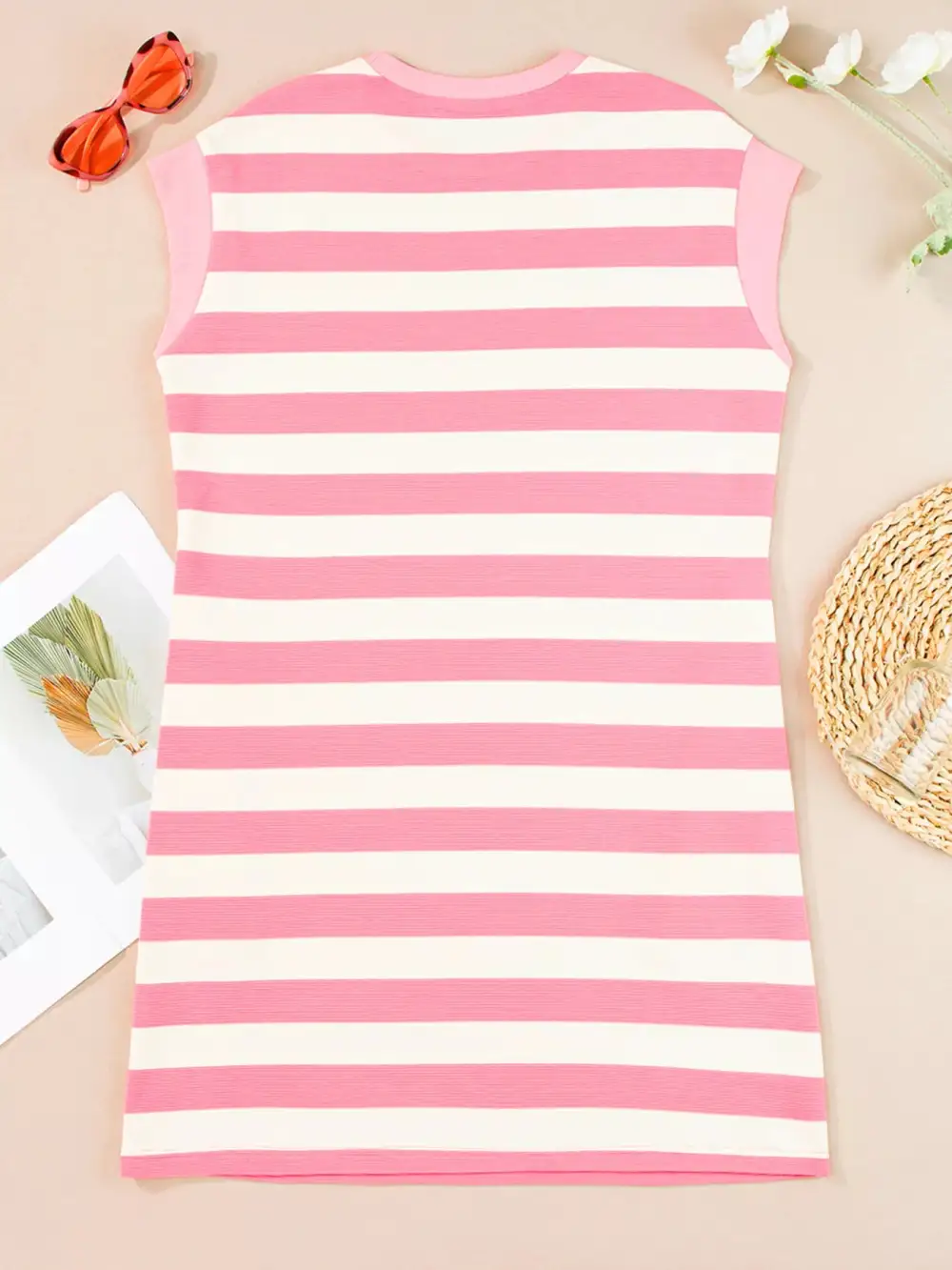 Striped Pocketed Dress Casual