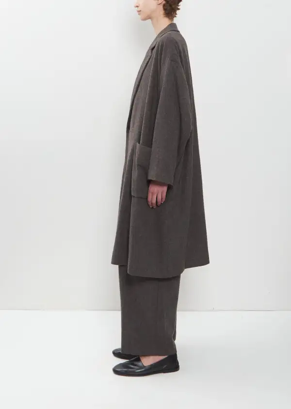 Women's Oversized Notch Lapel Tweed Coat