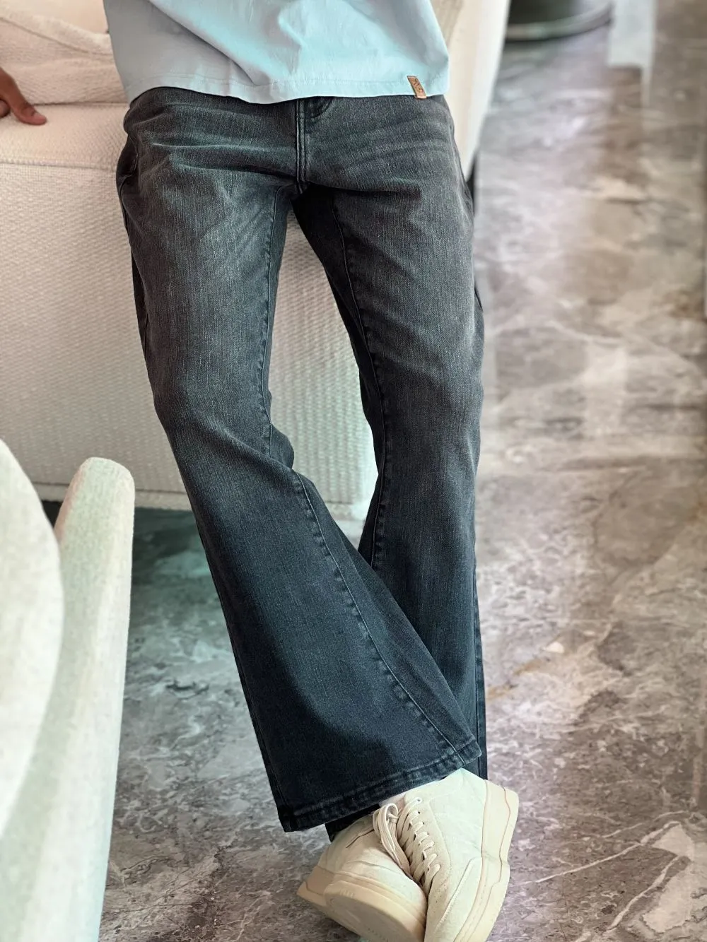 Mid-Rise Stretch-Denim Bootcut Jeans