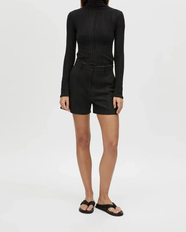 Black Tailored Shorts
