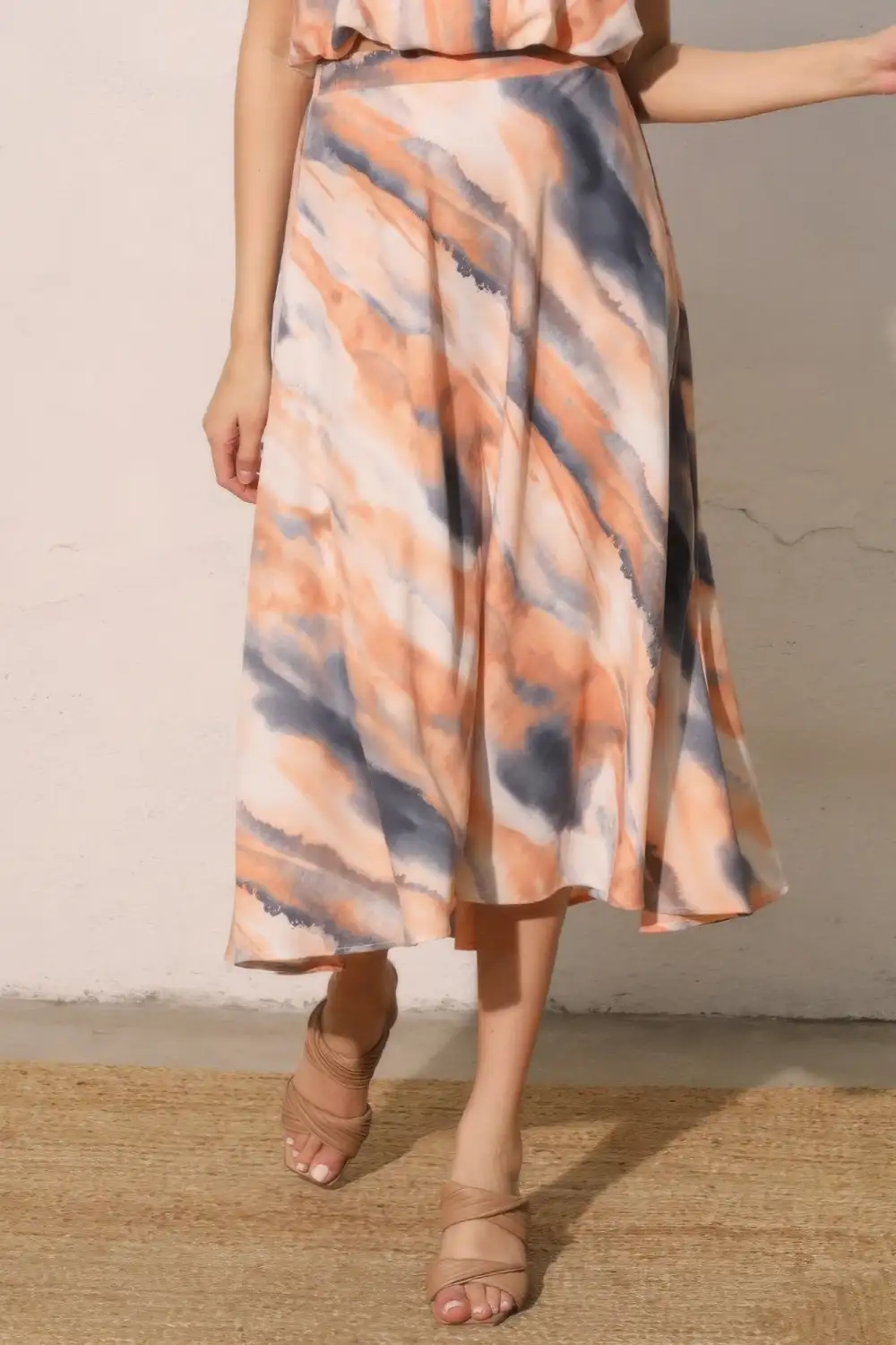 Line Printed Skirt
