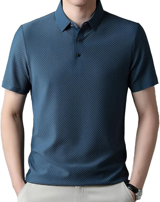 Button Placket Jersey Polo Shirt