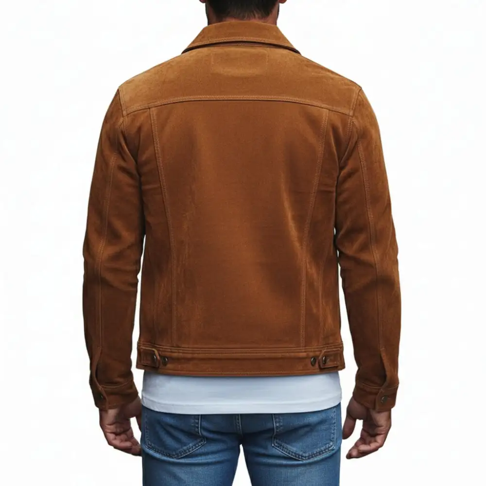 Traditional Suede Trucker Jacket