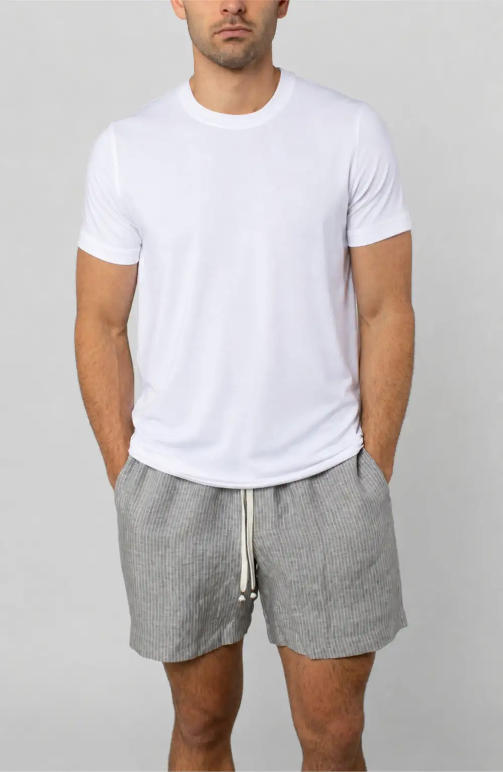 Men's Relaxed Linen Welt Pocket Shorts
