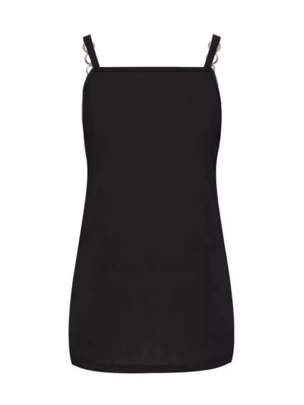 Zipper Detail Chain Strap Camisole Top