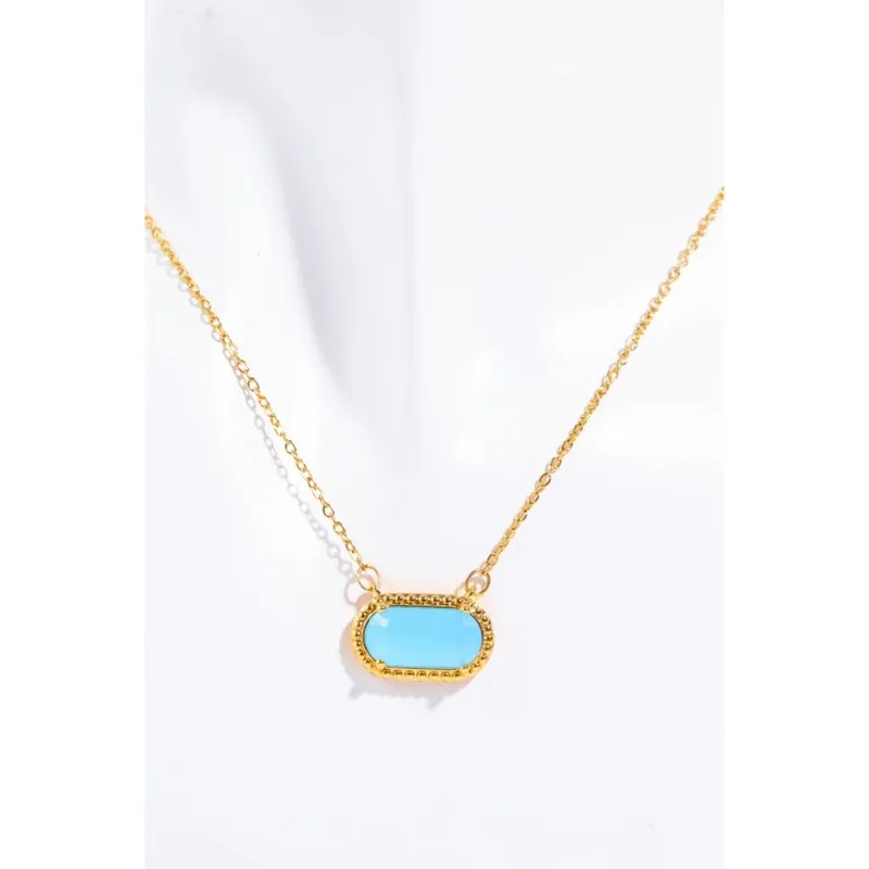14K Gold Pleated Pendant Necklace