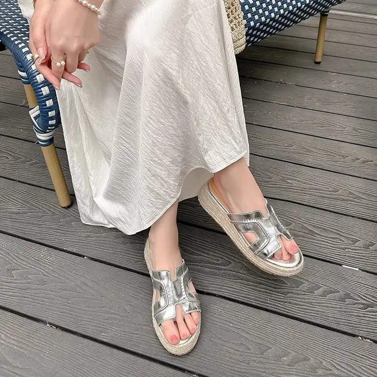 Thick Sole Open Toe Slide Sandals