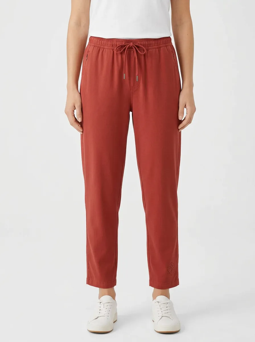 Women's Geometric Drawstring Casual Trousers