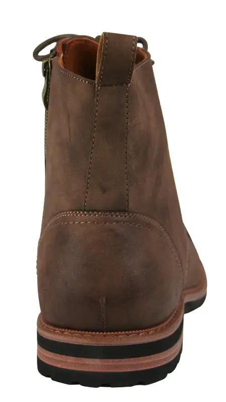 Men's Versatile Equestrian Side Zip Faux Leather Everyday Boots