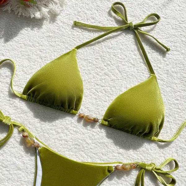 Tie String Bikini Set
