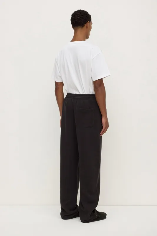 Washed Black Fleece Track Pants