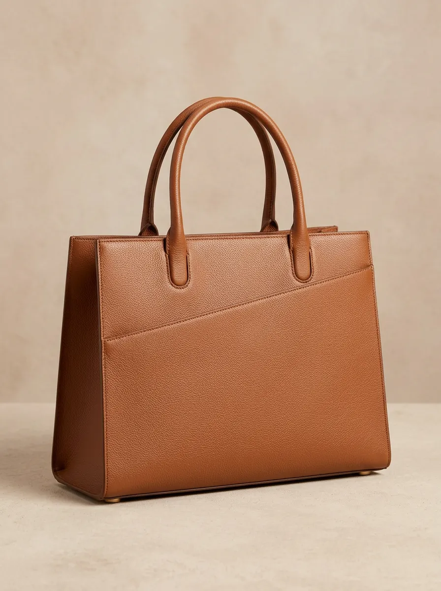 Women's Pebbled Dual-Handle Tote Bag