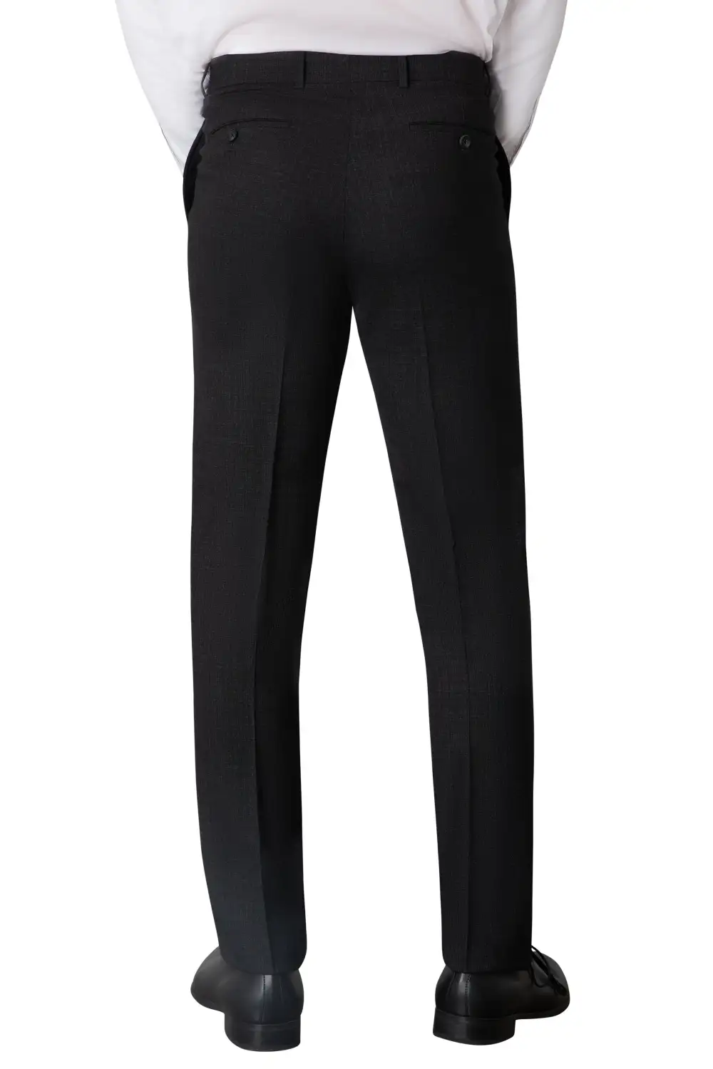 Smart Flat Front Regular Rise Traditional Fit Trousers