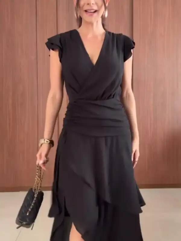 Drape Ruffle Dress