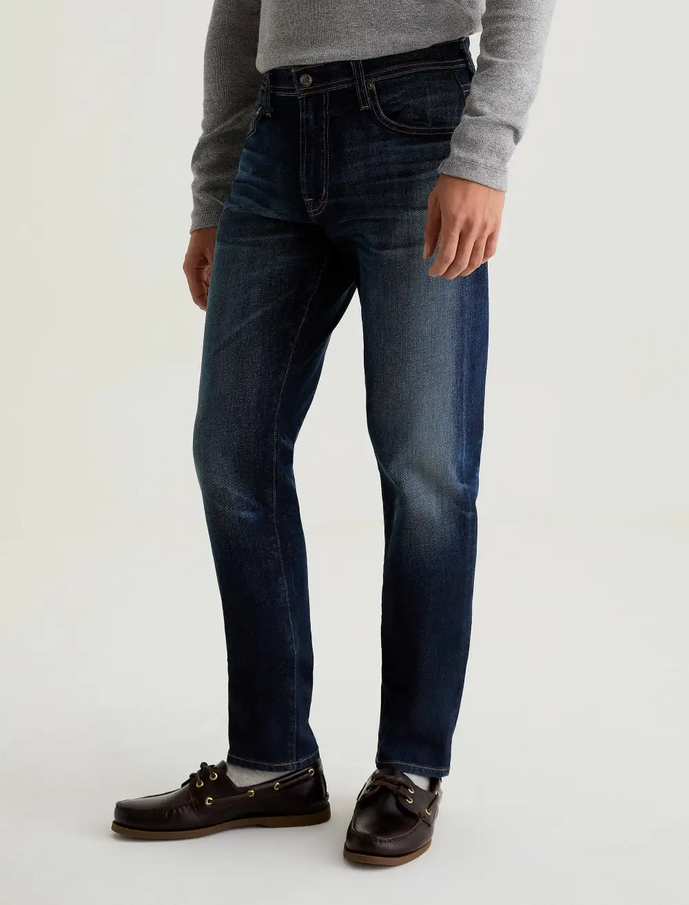 Men's Modern Slim Zip Fly Whiskered Jeans