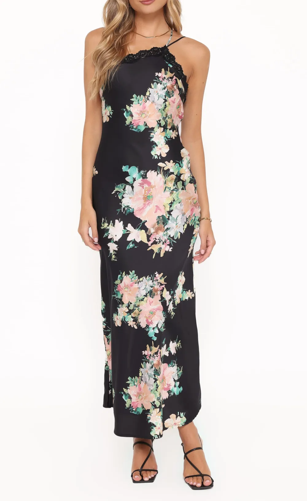 Bodycon Asymmetrical Neck Maxi Dress