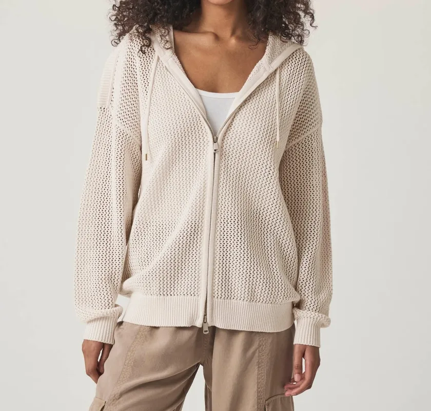 Layered Zip Sweater Hoodie