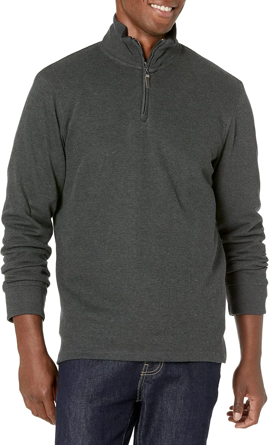 Amazon Essentials Men's Quarter-Zip French Rib Mock Neck Sweater, Casual Wear