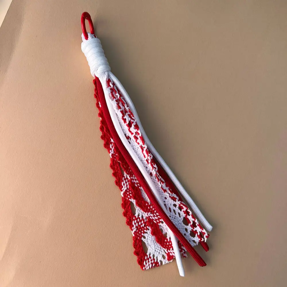 Diy Miu-style Bag Charm with Lace Tassel and Rope
