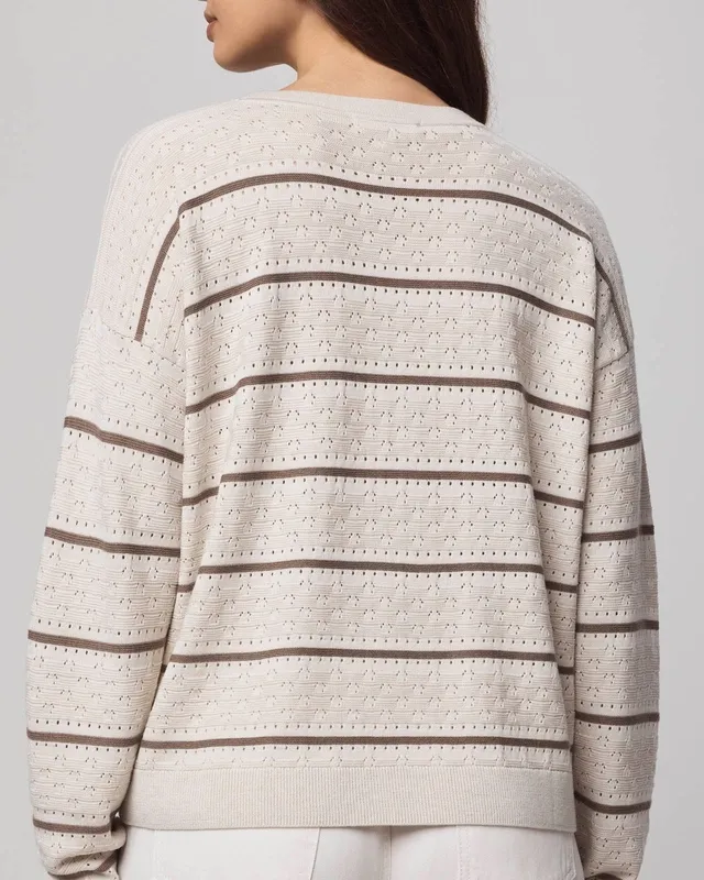 Cashblend Stripe Pointelle Sweater
