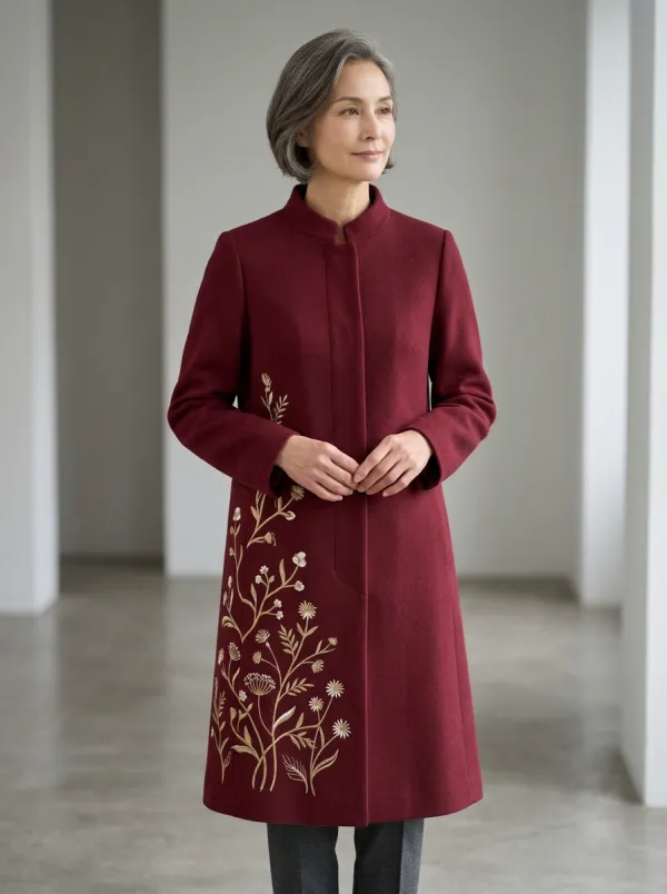 Women's Floral Embroidered Coat