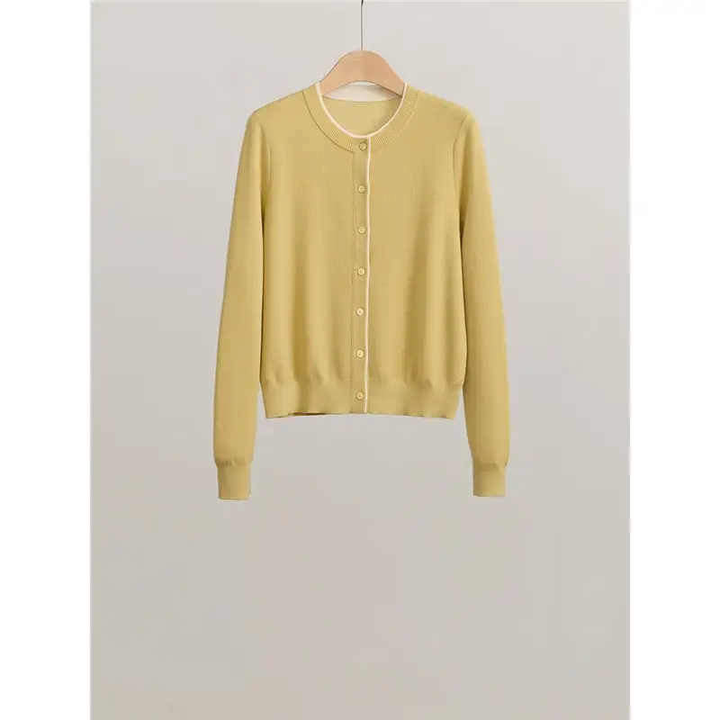 Women's Wool Round-Neck Cardigan
