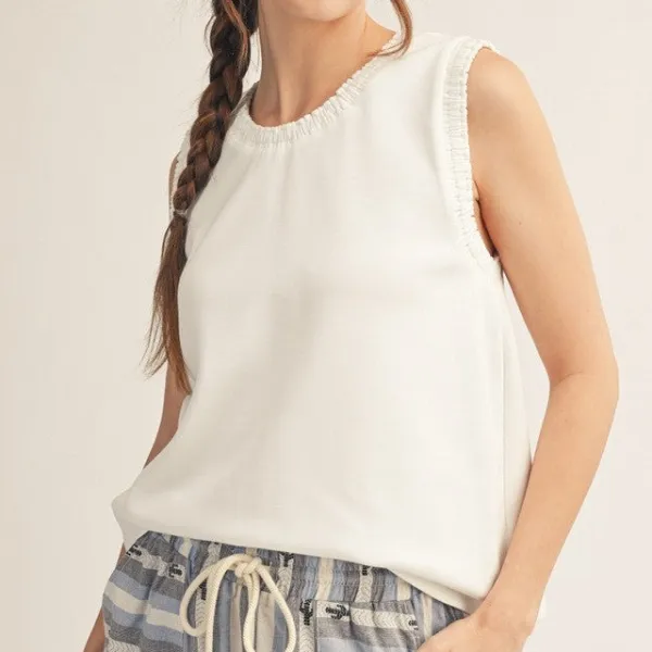Smocked Edge Top - Off