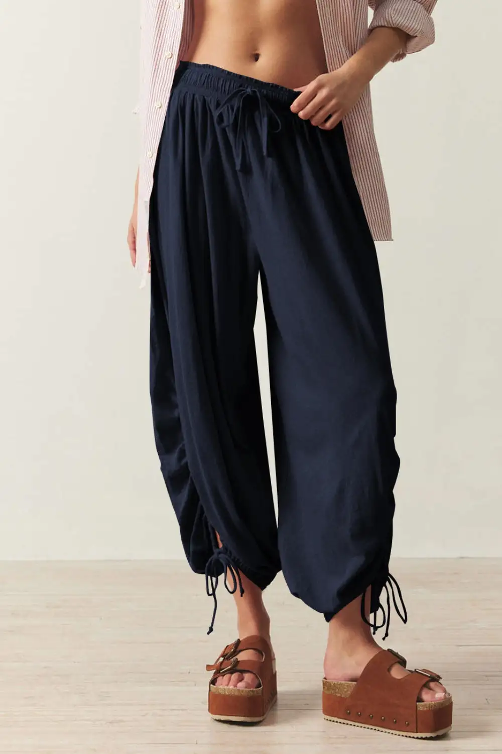 Everyday Drawstring Ruched Pants