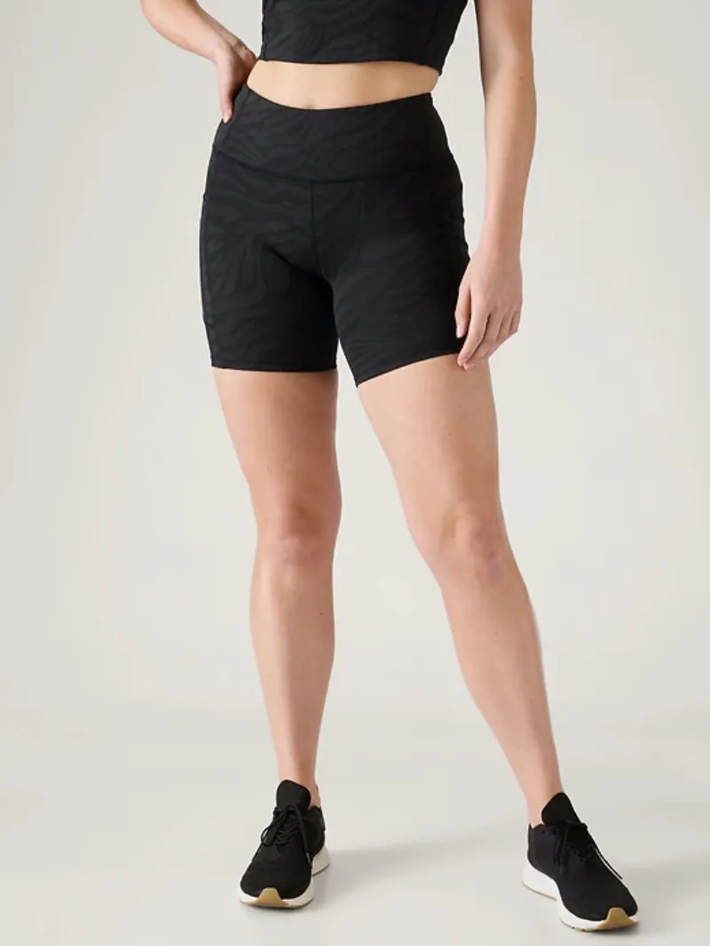 Blue Patterned Biker Shorts For Vibrant Active Style