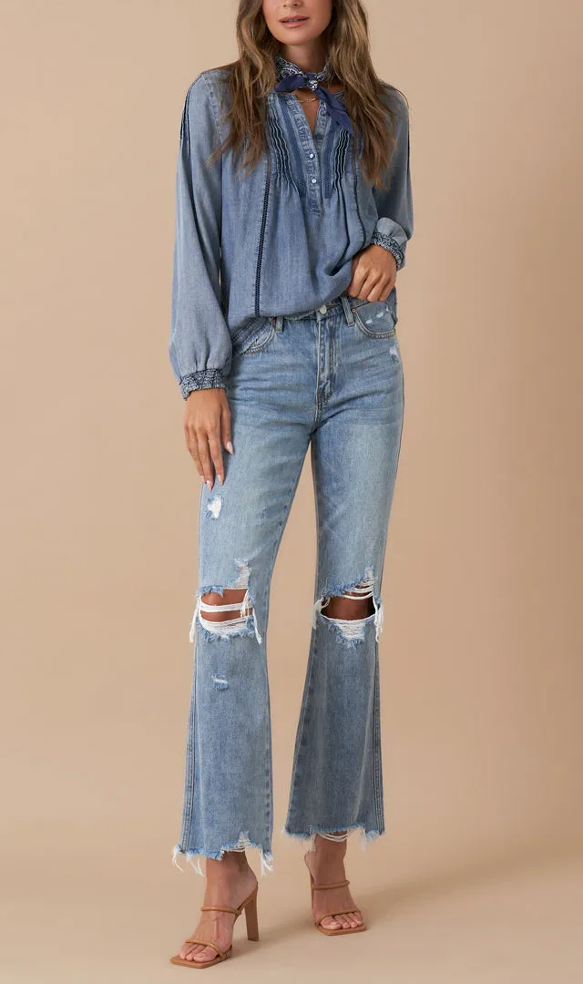 Everyday Mid Rise Cropped Flare Jeans