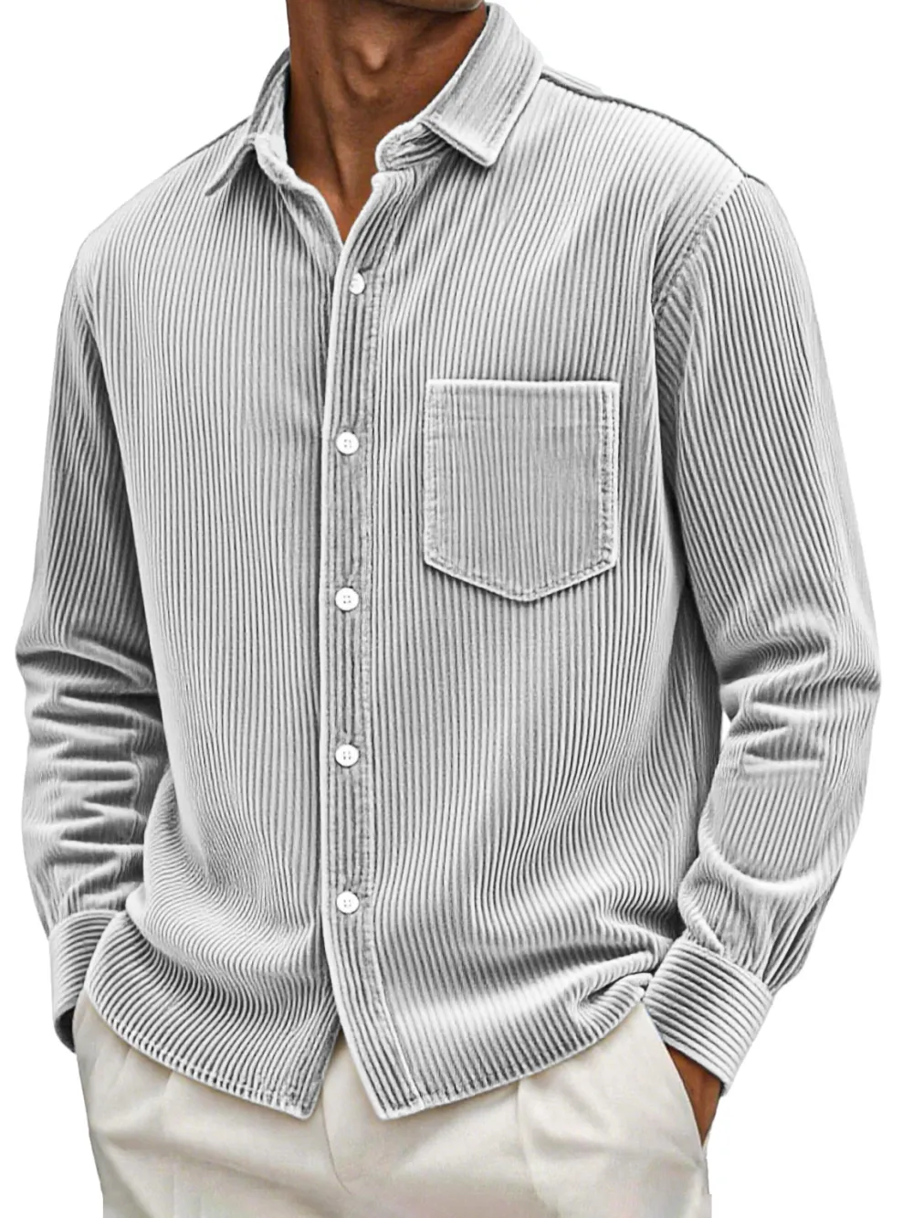 Relaxed Corduroy Pocket Shirt