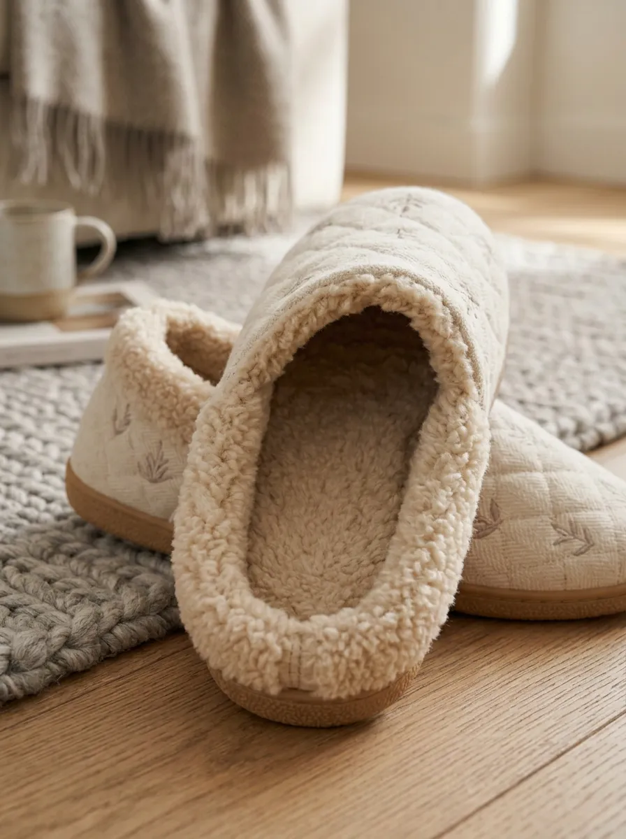 Casual Minimalist Leaf Finish Unisex Warm Wool Shoes