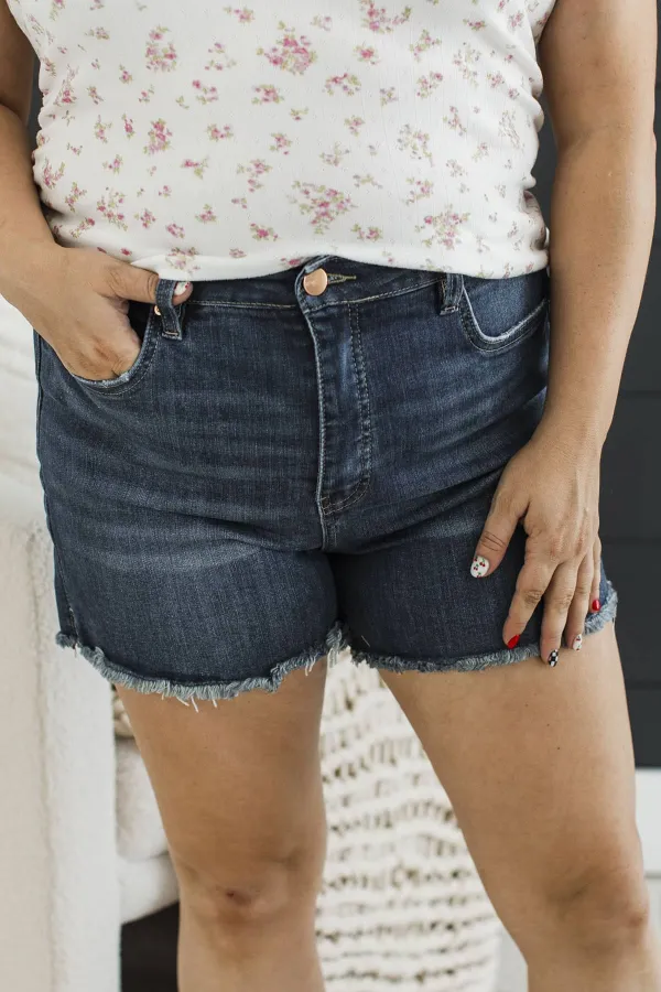 High-Rise Denim Classic Shorts