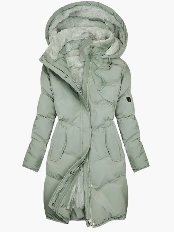 Elegant Quilted Hooded Coat