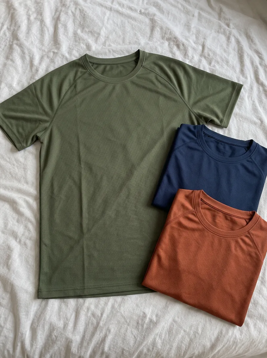 Men's Three-Pack Quick-Dry Raglan Crewneck T-Shirts