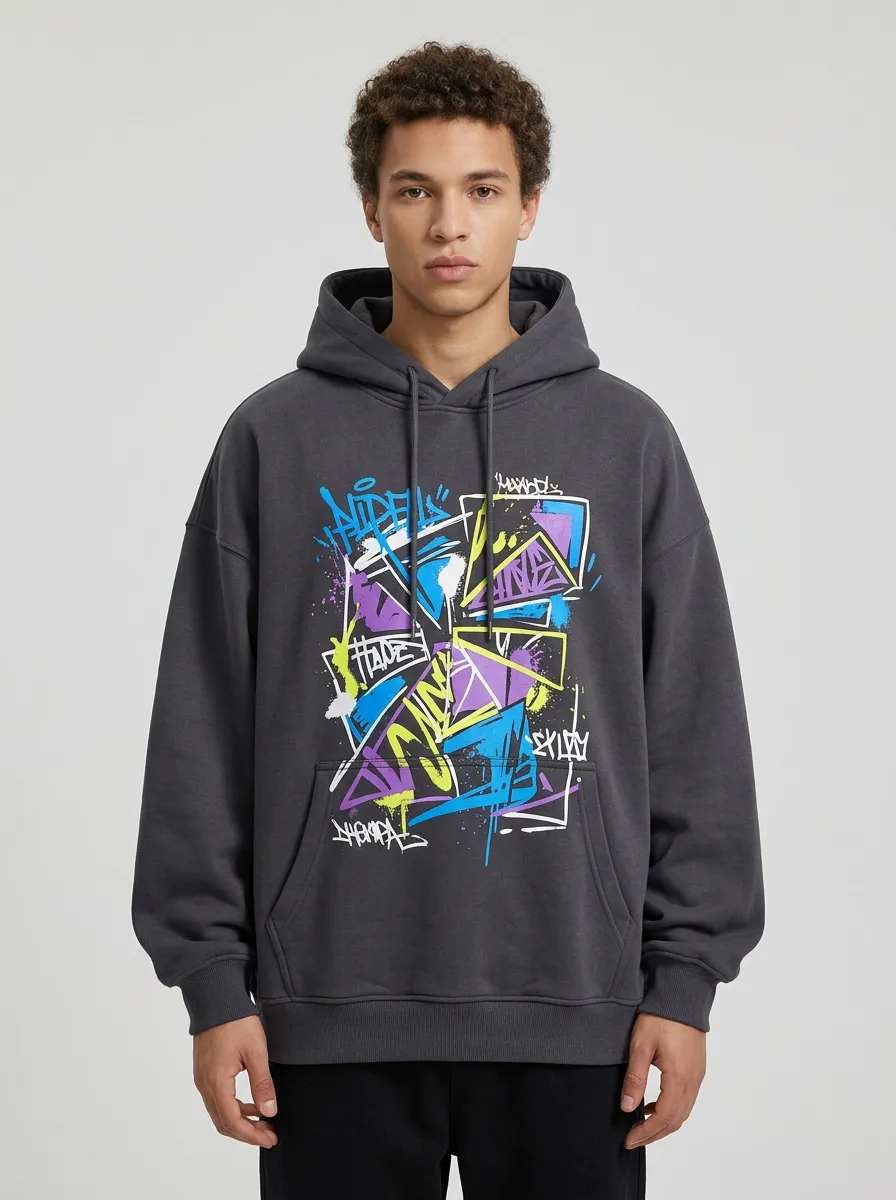 Unisex Graffiti Streetwear Art Hoodie