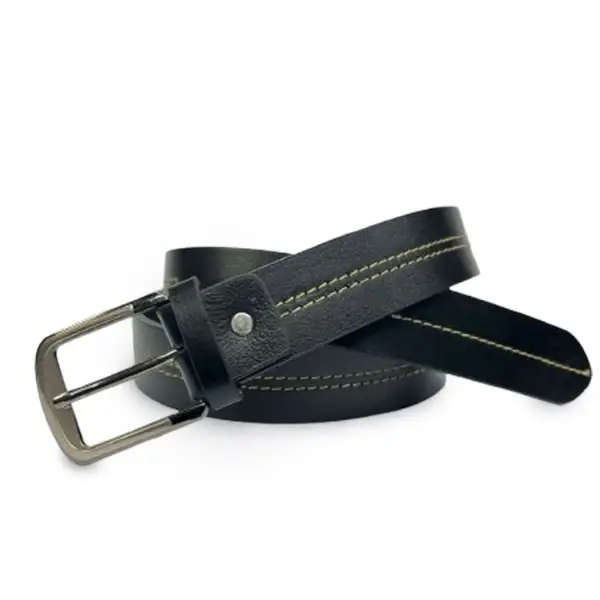Wide Grain Leather Waist Belt