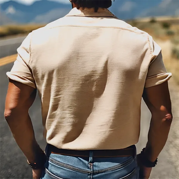 Textured Woven Buttoned Shirt