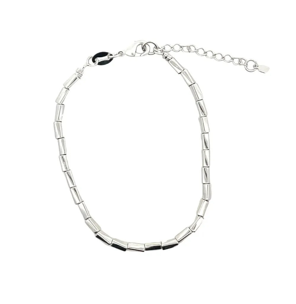 Textured Bar Link Bracelet
